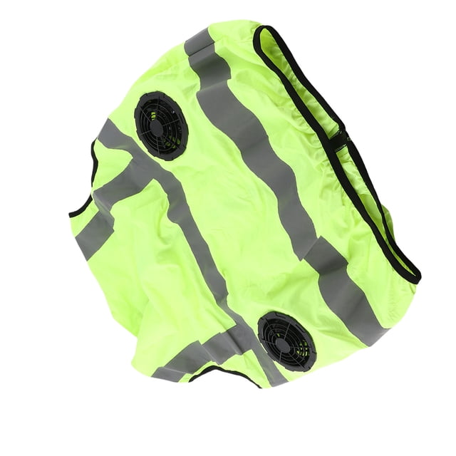 Chaleco Ventilador Enfriador, 5V Chaleco Acondicionador De Aire De Alta Visibilidad Chaleco Enfriador De Verano Con 2 Ventiladores Extraíbles, Banda