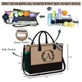 thumbnail image 3 of TINGN Initial Jute Tote Bag for Women Handmade Embroidery Personalized Monogrammed Tote Bag with Strap Gifts for Mothers Day Birthday Gifts for Mom Teacher Best Friends Bridal Shower Bridesmaid, 3 of 8