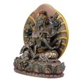 thumbnail image 2 of Ebros Buddhism Arya Khadiravani Green Tara Meditating On Lotus Throne Statue 6" Tall Buddha Figurine Bodhisattva Jetsun Dolma Altar Sculptural Decor Protection from Fear and Calamity Mantra Talisman, 2 of 4