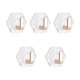 thumbnail image 2 of 5 Pcs Adhesive Hooks Heavy Duty No Drill Wall Hooks Waterproof Bathroom Kitchen Hooks Strong Sticky Hooks for Tile Glass Mirror Door Shower Removable Damage Free Hanging Hooks Storage Organization, 2 of 7