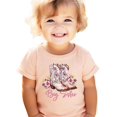 thumbnail image 3 of Big Sister Shirt for Baby Toddler & Youth Girls Cowgirl Boots Tee, Peach Shirt, 12M, 3 of 8