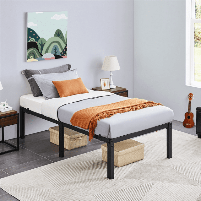 Yaheetech Metal Platform Bed Frame, Twin XL, Steel Slat Support and Durable Steel Framework, Twin XL