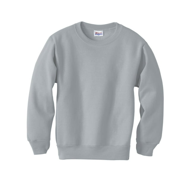 Hanes Garçon ComfortBlend EcoSmart Chandail à Col Rond, TG, Acier Pâle