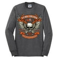 thumbnail image 2 of Wild Bobby, Lead Follow or Get The Hell Out Of The Way MC 1969 Motorcycle Pop Culture Mens Long Sleeve Shirt, Heather Black, X-Large, 2 of 3