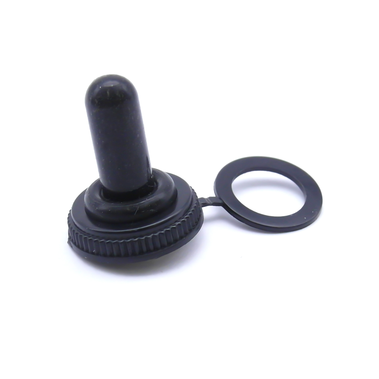 TrendBox 1 Pack (100pcs) Black 12mm For Toggle Switch Rubber Water Resistance Boot Cover Cap Waterproof Rainproof Lid - image 4 of 5