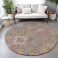 thumbnail image 4 of Dalyn Rugs Machine Washable Indoor/Outdoor Chantille ACN2151 Mocha 8' x 8' Round Rug, 4 of 7