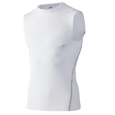 TopTie Mens Compression Sleeveless Base Layer, Athletic Workout