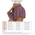 thumbnail image 5 of Pantalones cortos de yoga con cordón en la cintura, dobladillo con volantes, secado rápido, 2 en 1, pantalones cortos atléticos de doble capa para mujer, para entrenamiento físico, correr, morado, XXL, 5 of 5
