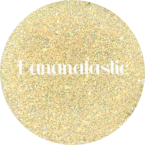 Glitter Heart Co. - High Quality Polyester Glitter - 2 oz Bottle - Bananatastic - Iridescent Pastel Yellow