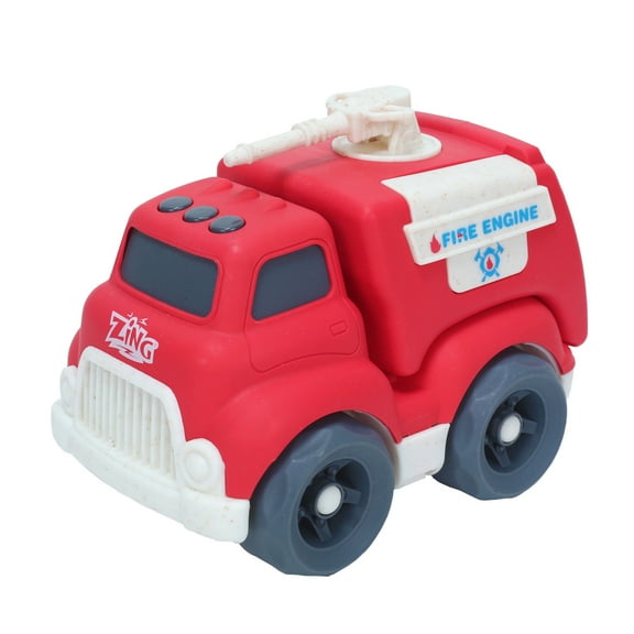 Zing Plantastic City Vehicles - Single Pack (Medium Size) - Fire Truck - Made from 40% Wheat Straw Material – Pretend Play Toy for Age 3 and Up