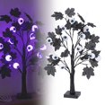 thumbnail image 2 of ZLBDYG LED Halloween Tree Night Light with Pumpkin Ghost Spider and Eyeball Ornaments - Battery Powered Tabletop Decor for Indoor Home Thanksgiving Day Festival Lighting, 2 of 9