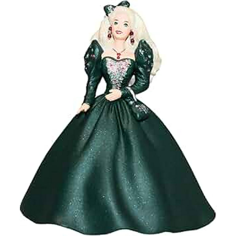 happy holidays barbie green dress 1995 Happy Holidays African American Barbie Doll in Green Dress by Mat –  Enchanted Styles main image 0