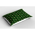 thumbnail image 2 of Ambesonne Lotus Flower Pillow Sham 2 Pack, Purity, 26"x20", Emerald Yellow, 2 of 3