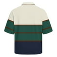 thumbnail image 5 of Men's Waffle Henley Polo Shirt Short Sleeve Collared Oversized Casual Button Up Golf Shirt Turquoise 3XL, 5 of 5