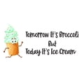 thumbnail image 2 of Children Today it's Ice Cream Cute Cartoon Wall Decal Decoration Summer Icecream Lovers Vinyl Wall Sticker Lasts Years and Easily Removable - Size: 20 In(W) x 10 In(H), 2 of 5