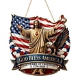 thumbnail image 6 of U.S. 250th Anniversary Door Sign, 1776-2026 Patriotic Wood Hanging Ornament, Independence Day Welcome Wreath for Front Door, America's 250 Year Heritage Gift, 6 of 7