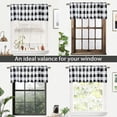 thumbnail image 3 of DriftAway Buffalo Checker Pattern Window Treatment Valance, Printed Plaid, Rod Pocket, 52"x16"+2"header (Black), 3 of 6