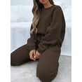 thumbnail image 3 of Solid Two-piece Set Long Sleeve Tops & Drawstring Jogger Pants Women's Clothing, 3 of 8