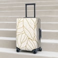 thumbnail image 4 of Salouo Elegant Gold Leaf Pattern Pattern Travel Dust-proof Suitcase Cover, Softside Suitcase Protector Luggage Cover Protector for 18-32inch ,Not Included Suitcase, 4 of 8