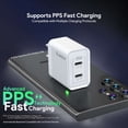 thumbnail image 4 of Esoulk 35W Dual Port USB-C, GaN Technology, Mini Compact, Super Fast Charging Wall Charger for Ulefone Armor 26 Ultra - White, 4 of 9