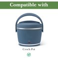 thumbnail image 4 of Sac à Lunch Isotherme, Sac de Rangement Rond Portable avec Sangle à Main, Boîte à Lunch pour Adulte, Compatible avec Crock Pot (Vert), 4 of 4
