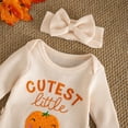 thumbnail image 6 of Newborn Baby Girl Halloween Clothes Ghost/Pumpkin Embroidery Jumpsuit Long Sleeve Romper Onesie 3 6 12 18 Months, 6 of 7
