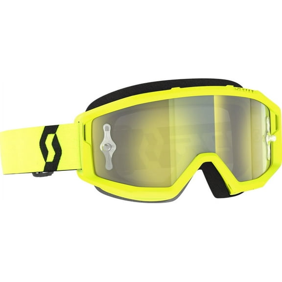 Scott Primal MX Offroad Goggles Yellow/Black w/Yellow Chrome Lens