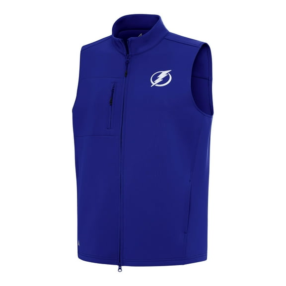 Men's Antigua Royal Tampa Bay Lightning Demand Full-Zip Vest