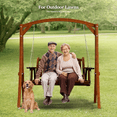 thumbnail image 6 of VINGLI Heavy Duty 880 LBS 4 FT Patio Wooden Porch Swing with Upgraded Adjustable Chains, Rustic, 6 of 8