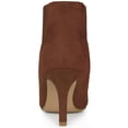 thumbnail image 4 of Unique Bargains Women Pointed Toe Stiletto High Heel Chelsea Booties Camel (Size 9), 4 of 7