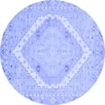 thumbnail image 1 of Ahgly Company Machine Washable Indoor Round Oriental Blue Modern Area Rugs, 6' Round, 1 of 4