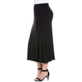 thumbnail image 2 of Women's Plus Size Flared Maxi Skirt with Wide Elastic Waistband, 2 of 3