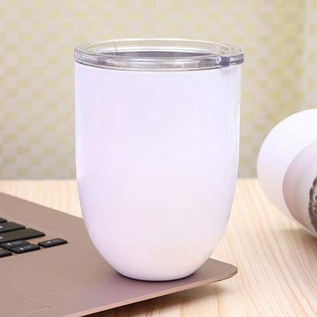 - 10oz Stainless Steel Metal Vacuum Cup Egg Shell Shape Water Thermos Cocktail Tumbler Wine Cup Coffee Mug With Lid