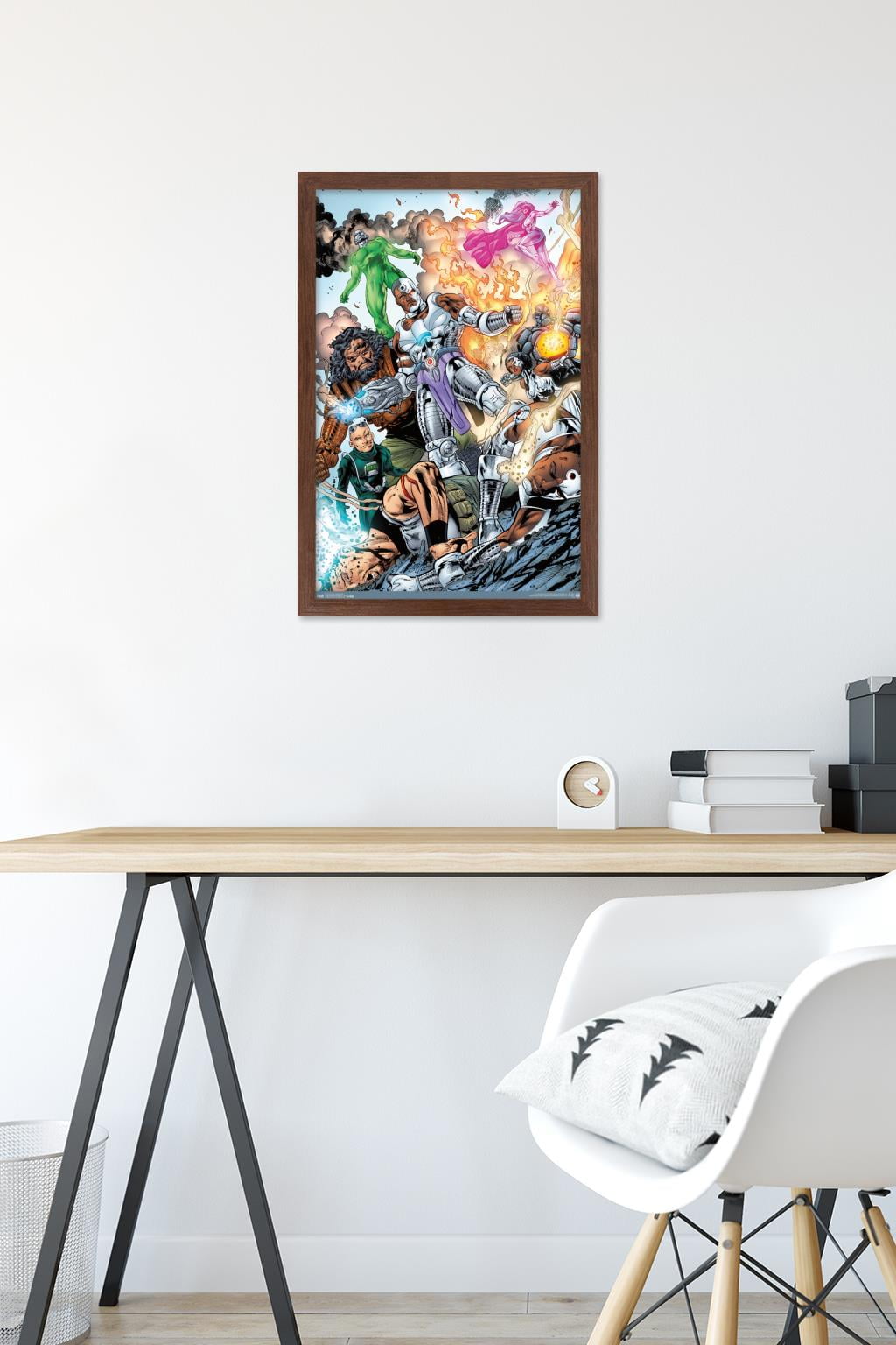 DC Comics - Cyborg - Group Wall Poster, 14.725" x 22.375", Framed