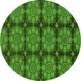 thumbnail image 1 of Ahgly Company Indoor Round Abstract Green Modern Area Rugs, 4' Round, 1 of 4