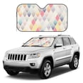 thumbnail image 3 of YFYANG Front Windshield Sun Shade, Diamond Shaped Lattice Foldable Car Visor for Cars, Trucks, SUVs, Medium, 3 of 9
