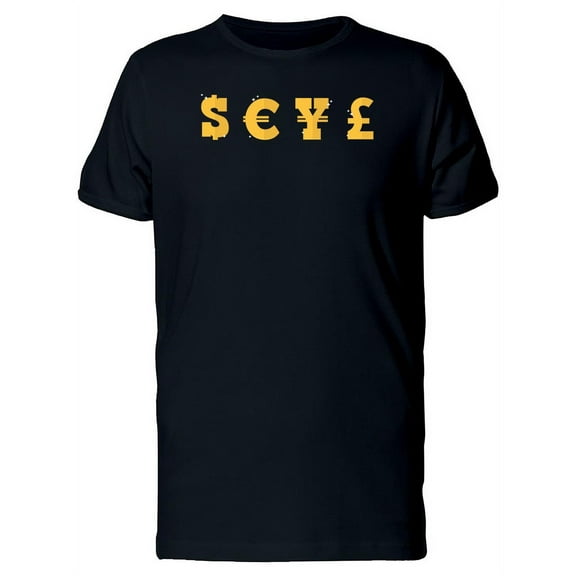 Set Of Different Currency Icons Tee Men's -Image by Shutterstock