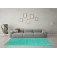 thumbnail image 3 of Ahgly Company Indoor Rectangle Abstract Turquoise Blue Contemporary Area Rugs, 8' x 12', 3 of 4