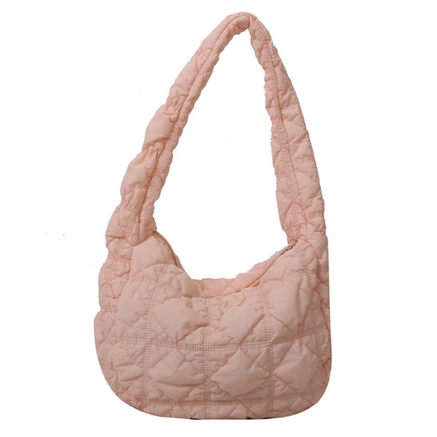 Bolso Plisado Nube para Mujer Bolso Hombro Acolchado Informal Bolso Mano Hinchado para Niña (rosa)