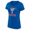 thumbnail image 2 of Women's G-III 4Her by Carl Banks Royal Texas Rangers Super-Slim Fit Lightweight Team Logo Graphic T-Shirt, 2 of 5