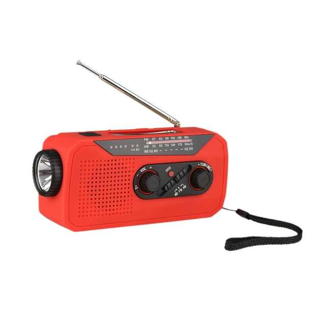 Equipo de radio Irfora Wind Up Radio solar Radio solar de emergencia Radio con manivela con batería recargable Alarma SOS AM/FM/WB Linterna brillante Toma de auriculares Puerto USB para acam Irfora Equipo de radio