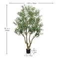 thumbnail image 4 of 8FT Artificial Olive Tree  Lifelike Faux Potted Tree with Natural Trunk Indoor Outdoor Decor Plant  1 Set, 4 of 10