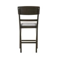 thumbnail image 3 of Benjara Kimberly 24" Counter Height Chair Set of 2- Black Wood- Gray Fabric, 3 of 6