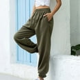 thumbnail image 2 of PATLOLLAV Womens Ladys Casual High Waist Loose Pants Comfy Stretch Solid Sweatpants Pants, 2 of 6