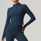 thumbnail image 3 of Chaquetas y abrigos casuales sin capucha de manga larga para mujer, moda femenina, de manga larga, lisas, con cremallera, cuello alto, ropa deportiva para exteriores, chaqueta, blusa, blusa de poliést, 3 of 5