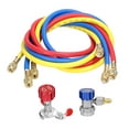 thumbnail image 2 of Mistaha Refrigerant Refilling Tool Set with Gauge, Opener, Connectors, Wrench, Screwdriver, Hose & Spare Parts - Professional AC Repair and Refill Kit in Plastic Case, 2 of 7