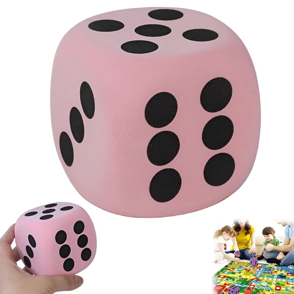 BESTSKY 2026 New Large Foam Dice Color Foam Dice 3.15 Inches Big Dice for Building Educational Math Teaching Pastime Party 6 Foam Dice Anxiety Dice for Stress Relief