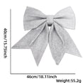 thumbnail image 1 of HLONK Lot de 1 Grands Nœuds de Noël Nœuds Rouges Décorations de Noël pour Couronne Nœuds en Velours Décor pour Arbre de Noël Porte d'Entrée Extérieur (15.7 * 18.11 Pouces), 1 of 6