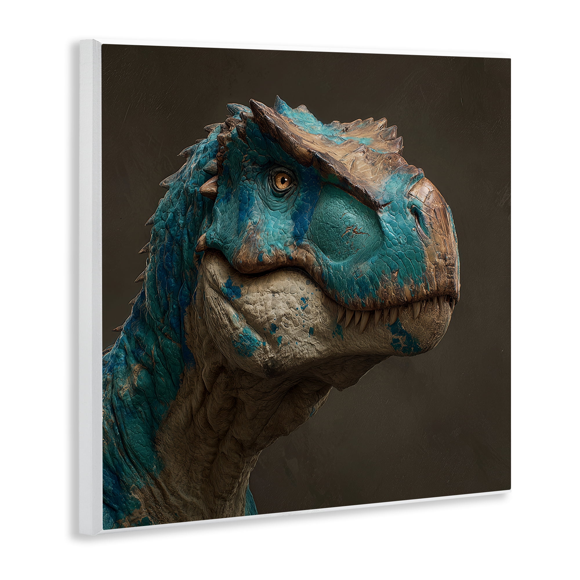 Stupell Industries Cerulean Scaled Dinosaur Detail Wall Plaque Art, design by Wumples