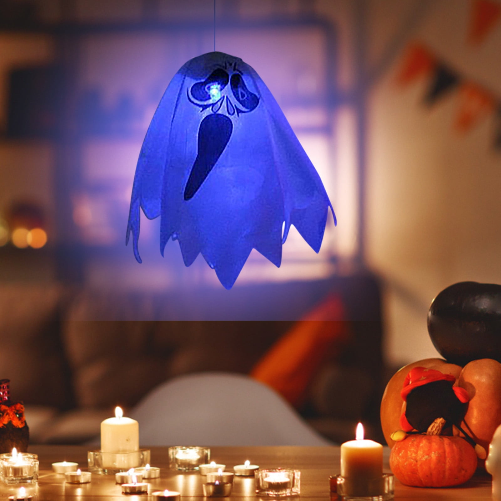 CHGBMOK Halloween Hanging Ghosts Decoration,Light Up Ghost,Multicolor